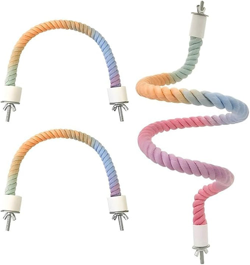 3Pcs Rope Perches for Bird Cages, Rope Perch for Parrots, Cockatiels & Parakeets by Unknown