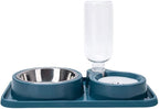 JiangYanus Double Dog Cat Bowls, Pet Water and Food Bowl Set by JiangYanus