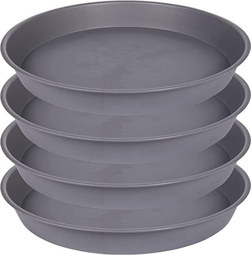 4 Pack of 16 17 inch Plant Saucer, 2.3" Depth, Heavy Duty Deep Plant Trays by Bleuhome