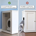 Refined Self Cleaning Litter Box Cabinet-Litter Catch Mahogany - Image 2