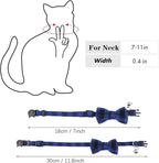 Orange Plaid Bow Cat Collar - Image 4