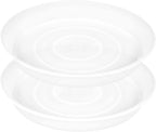 2 Pack of 12 inch Plant Saucer, 1.7" Depth Tray, Large Deep Garden Plastic by Bleuhome
