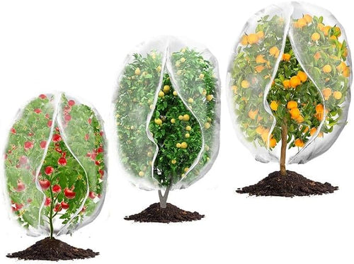 3Pcs Plant Covers from Insects, 3Size Bird Netting Barrier by Waybas