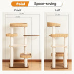 Modern Cat Tree for Large Cats, 48-Inch Tall Cat Tree Tower - Image 2