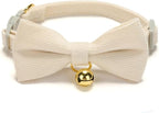 Soft Corduroy Cat Collar, Plaid Pattern, by Petiry
