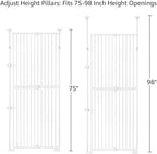 unipaws 75" High Extra Tall Cat Gate, Auto Closing and No Drilling Safety Gate - Image 7