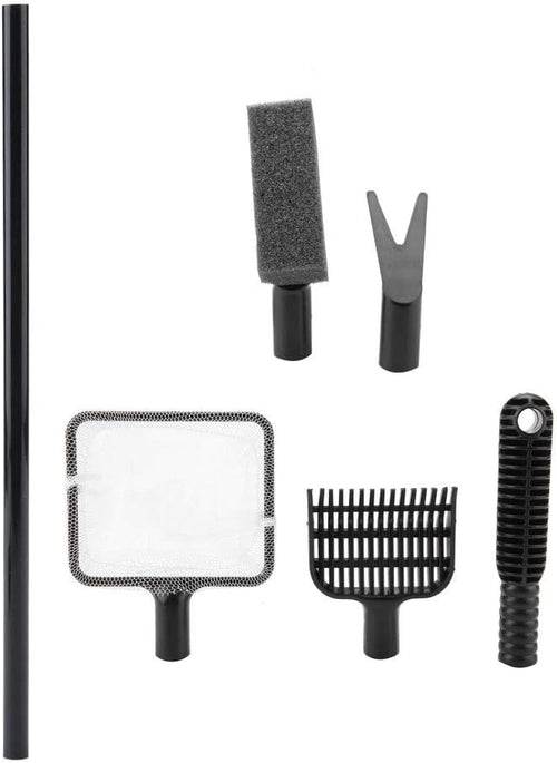 4 in 1 Portable Aquarium Cleaning Tool Set Long Handle Fish Cleaner Include by Zerodis