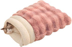 Self-Warming Cat Sleeping Bag, Enclosed Hooded Snuggle Sack by COZYHOMECHICSTYLE