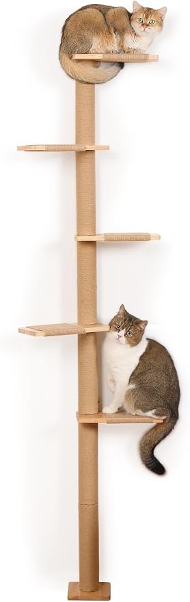 5 Tier Floor to Ceiling Cat Tree Tower by CoolEx