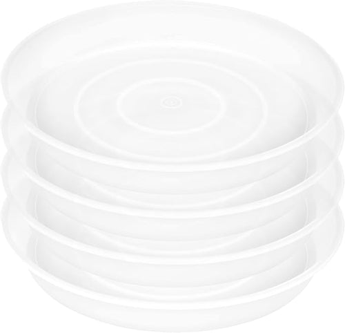 4 Pack of 16 inch Plant Saucer, 1.7" Depth Tray, Large Deep Garden Plastic by Bleuhome