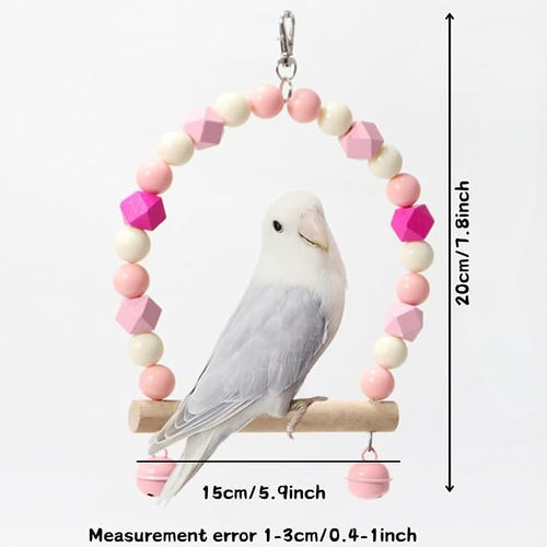 3PCS Bird Toys Bird Foraging Toys Chewing Hanging Birdcage Swing Cage - Image 2