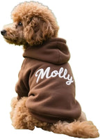 GODMERCH Custom Name Embroidered Dog Hoodie, Embroidery Dog Sweaters by Godmerch