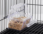 Mcage Lot of 4 Clear Transparent Bird Cage Birds Feeding & Watering Feeder Cups - Image 5