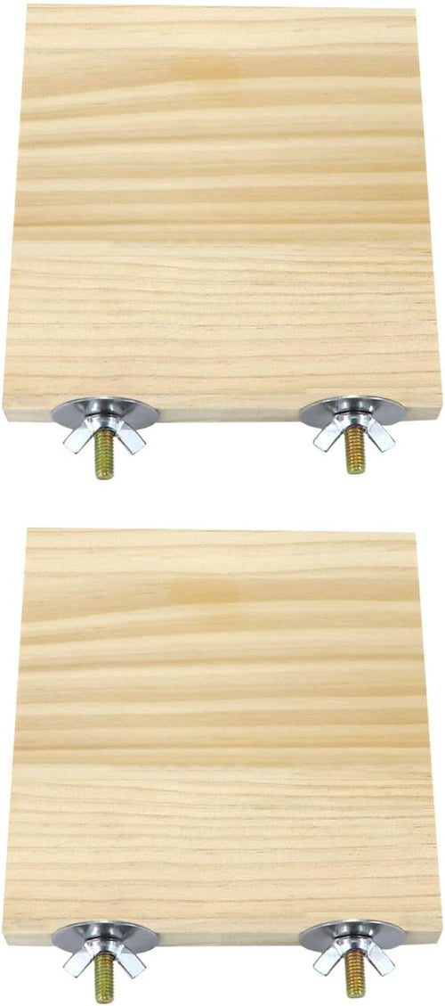2pcs Bird Perch Platform Flat Stand Beak Paw Grinding Wood by Litewoo