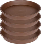 4 Pack of 16 17 inch Plant Saucer, 2.3" Depth, Heavy Duty Deep Plant Trays by Bleuhome