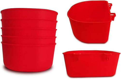 5 Pack Cage Cups Chicken Birds Feeder Water Bowl 25 OZ Rabbit Feeding Watering by ORIBUKI