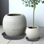 2 Pack of 10 inch Plant Saucer Gray, Heavy Duty Plastic Plant Saucer 10 inch - Image 3
