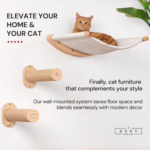 7 Ruby Road Cat Wall Shelves Hammock Set - Image 2