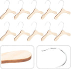 Wooden Dog Hangers 8.66 Inch Small Pet Hangers Wear-Resistant Solid Wood - Image 9
