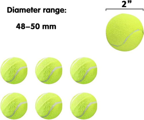 6 Pack Mini Tennis Balls for Pet Playing Fecth, 2 inch Dogs Training Tennis - Image 2