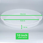 6 Pack of 10 inch Plant Saucer Clear, Heavy Duty Plastic Plant Saucer 10 inch - Image 2
