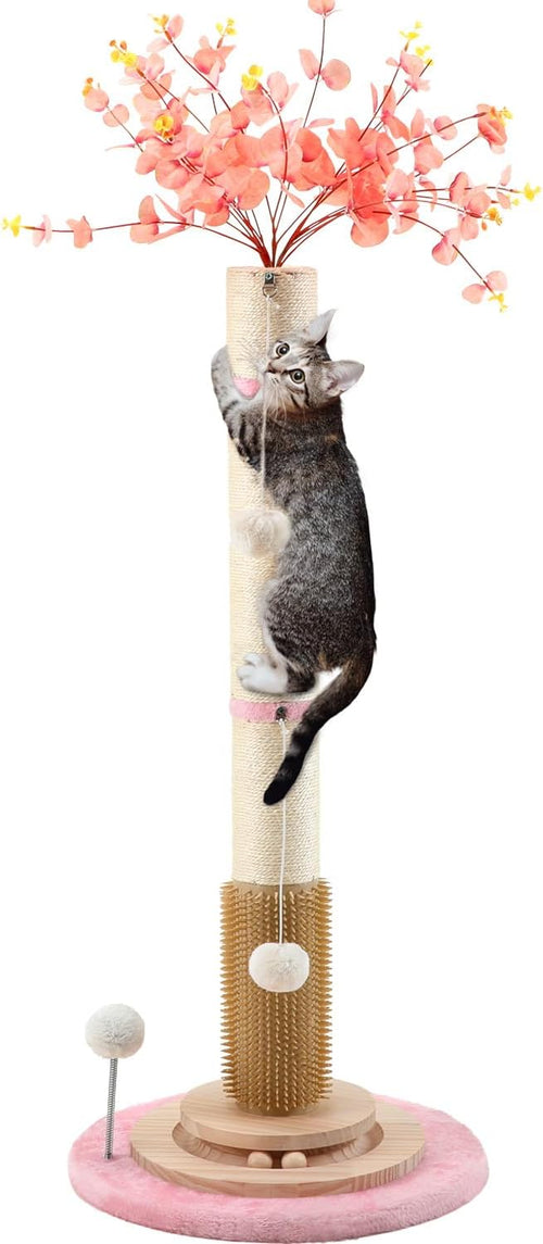 45'' Tall Cat Scratching Post, 3.5Inch Diameter Sisal Rope Scratching Post by COUNER