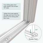 Doggie Door Insert for Sliding Glass Doors, Adjustable Height 76 1/8"-80 7/8" - Image 5