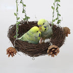 Natural Rattan Nest Small Medium Large Bird Swing - Image 4