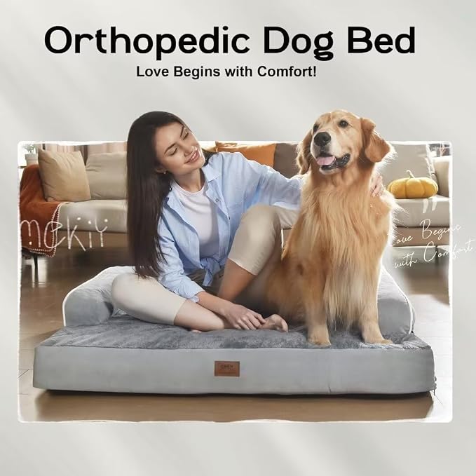 Large Dog Bed Orthopedic Washable, Big Large XXXLarge Dogs, Orthopedic Grey - Image 7