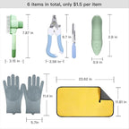 Cat&Dog Grooming Kit-6PCS for Cat Flea Comb, Dog Brush For Shedding, Pet Nail - Image 9