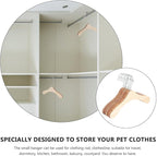 10pcs 8.66-inch Wooden Pet Clothes Hangers Wear-Resistant Small Dog Cat Hangers - Image 7