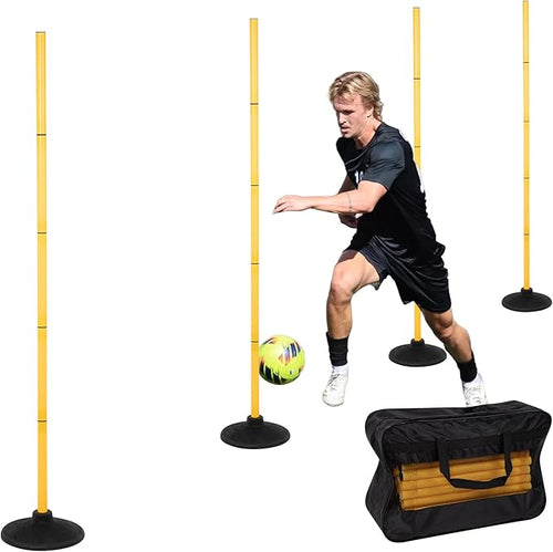 6 FT Agility Poles for Soccer, Basketball, Equestrian, Pet Training, 4/6/8/10 by Neoaider