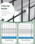 Pawfly 2 Pack Bird Feeder for Cage Hanging Plastic Feeder - Image 5