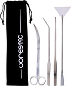 VORESTIC 4Pcs Aquascaping Tools, Stainless Steel Aquarium Tweezers, Scissors by VORESTIC