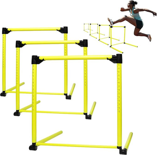 3Pcs Hurdles Training Equipment, Adjustable Height Hurdles Track and Field by Nbguigdstr