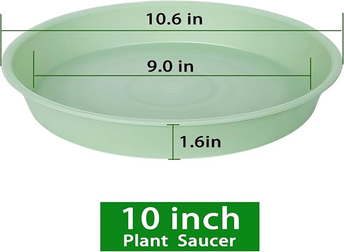 6 Pack of 10 inch Plant Saucer Blue, Heavy Duty Plastic Plant Saucer 10 inch - Image 2