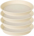 4 Pack of 14 inch Plant Saucers Bird Bath Bow Round, Plastic Plant Saucer Tray by Bleuhome