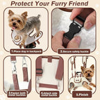 Dog Backpack Carrier for Small Dogs, Dog Lift Harness Adjustable Padded - Image 6