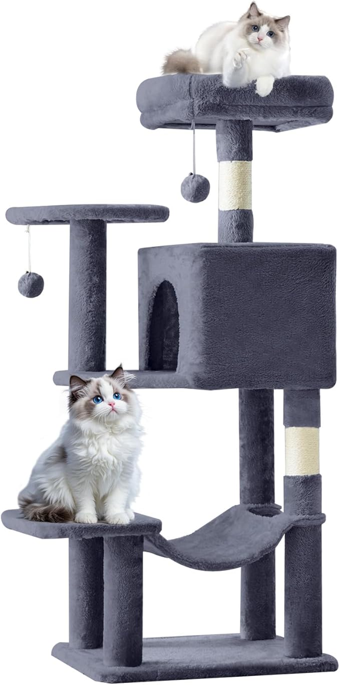 Sweetcrispy 44 inch Cat Tree Tower, Small Cat Climbing Tower by Sweetcrispy