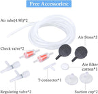 HITOP Dual Outlet Aquarium Electric Air Pump, Whisper Adjustable Fish Tank - Image 2