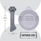 Pet Food Can Spoon & 3 Pcs Can Covers | Cute Paw Shape Opener Spatula Cat Wet - Image 6