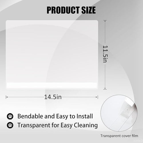 3PCS Cat Litter Box Pee Shields, Transparent Easy Clean Splash Guard - Image 2
