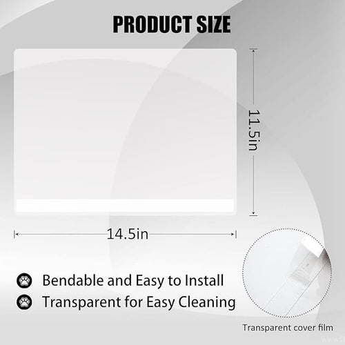 4PCS Cat Litter Box Pee Shields, Transparent Easy Clean Splash Guard - Image 2