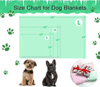 Green Soft Puppy Blanket, with Flannel Green Cute Paw Print, 24 * 32 inches - Image 6