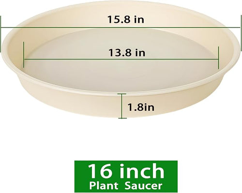 4 Pack of 16 inch Plant Saucer, Heavy Duty Plant Tray - Image 2