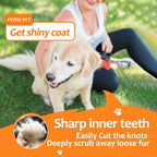 Undercoat Rake for Dogs, 2 in 1 Dematting Comb & Deshedding Tool for Long Hair - Image 5