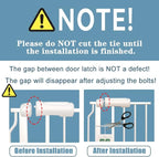 Extra Wide Baby Gates 71.5-76.3 Inch White Pressure Mounted Baby Gate Indoor - Image 6