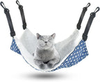 Pet Hammock for Cage Reversible Cat Hanging Hammock Soft Hanging Bed for Ferret by yuntop