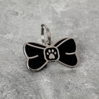 Two Tails Bowtie Pet ID Tag, Personalized Dog Name Tag - Image 2