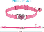 2 Pcs Cat Collars Heart Bling Breakaway - Image 3